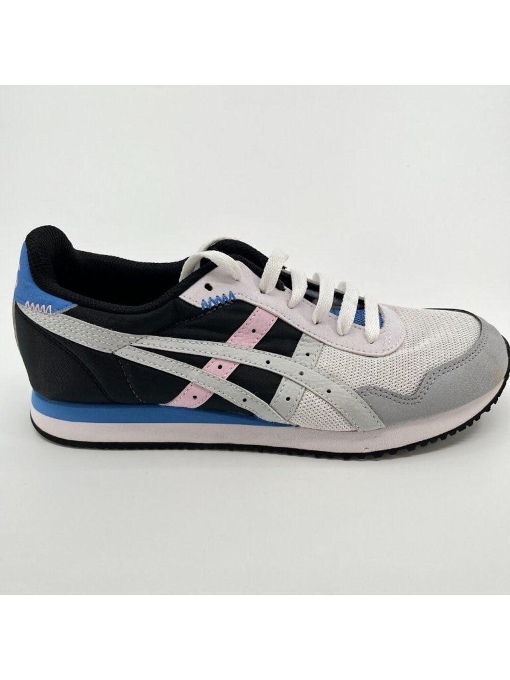 Asics Tiger Runner Womens Size 8 White Gray Pink Athletic Running Shoes Sneakers